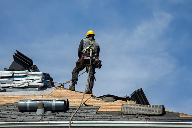 Professional Gutter Installation technician working in Elkwood, VA